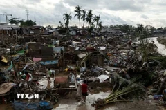 Cảnh tàn phá do bão Kalmaegi ở Talisay, tỉnh Cebu, Philippines, ngày 5/11/2025. (Ảnh: Reuters/TTXVN)