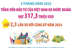 Đầu tư của Việt Nam ra nước ngoài gấp 2,3 lần so với cùng kỳ năm 2024