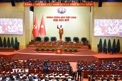 Phiên bế mạc Đại hội XIV của Đảng. (Ảnh: TTXVN)