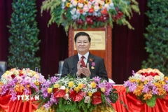 Tổng Bí thư Ban Chấp hành Trung ương Đảng Nhân dân cách mạng Lào, Chủ tịch nước Cộng hòa Dân chủ Nhân dân Lào Thongloun Sisoulith. (Ảnh: THX/TTXVN)