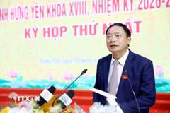 Ông Trần Quốc Văn, Chủ tịch Hội đồng Nhân dân tỉnh Hưng Yên khóa XVIII, nhiệm kỳ 2026-2031. (Ảnh: Thế Duyệt/TTXVN)