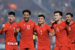 Đội tuyển Việt Nam sẵn sàng cho trận gặp Thái Lan ở chung kết lượt đi AFF Cup 2024. (Ảnh: Minh Quyết/TTXVN)