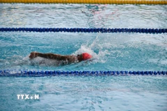 Võ Huỳnh Anh Khoa - HCV nội dung 100m ngửa nam S7-S8 . (Ảnh: TTXVN phát)