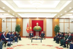 Tổng Bí thư Tô Lâm tiếp Trợ lý Tổng thống, Chủ tịch Hội đồng Biển Liên bang Nga Nicolai Patrushev. (Ảnh: Thống Nhất/TTXVN)