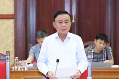 Đồng chí Trần Cẩm Tú, Ủy viên Bộ Chính trị, Thường trực Ban Bí thư, Trưởng Tiểu ban chủ trì phiên họp. (Ảnh: Phương Hoa/TTXVN)