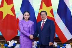 Thủ tướng Phạm Minh Chính và Thủ tướng Thái Lan Paetongtarn Shinawatra đồng chủ trì Kỳ họp lần thứ tư Nội các chung Việt Nam-Thái Lan. (Ảnh: Dương Giang-TTXVN)