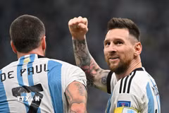 Messi và các đồng đội bước vào hành trình bảo vệ ngôi vương. (Ảnh: AFP/TTXVN)