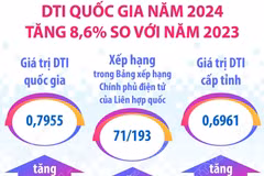 DTI quốc gia năm 2024 tăng 8,6% so với năm 2023