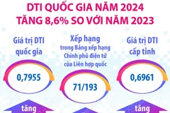 DTI quốc gia năm 2024 tăng 8,6% so với năm 2023