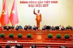 Đoàn Chủ tịch phiên trù bị Đại hội XIV của Đảng. (Ảnh: TTXVN)
