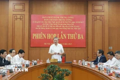 Tổng Bí thư Tô Lâm chủ trì phiên họp về tổng kết thực hiện Nghị quyết số 18-NQ/TW. (Ảnh: Thống Nhất/TTXVN)