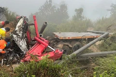 Hiện trường vụ tai nạn.