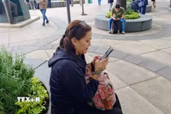 Người dân sử dụng dịch vụ Internet di động tại khu vực Miguel Hidalgo, Mexico. (Ảnh: Phi Hùng/TTXVN)