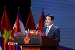 Chủ tịch nước Lương Cường phát biểu. (Ảnh: Lâm Khánh/TTXVN)