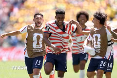Tuyển Mỹ sớm giành vé knock-out World Cup 2026 sau hai chiến thắng liên tiếp. (Ảnh: AFP/TTXVN)