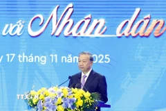 Tổng Bí thư Tô Lâm phát biểu tại Lễ kỷ niệm 80 năm Ngày truyền thống Thanh tra Việt Nam (23/11/1945-23/11/2025). (Ảnh: Thống Nhất/TTXVN)