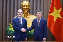 Thủ tướng Lê Minh Hưng tiếp Đại sứ Liên bang Nga tại Việt Nam Gennady Bezdetko. (Ảnh: Dương Giang/TTXVN)