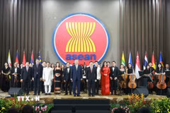 Tổng Bí thư Tô Lâm dự Lễ kỷ niệm 30 năm Việt Nam gia nhập ASEAN. (Ảnh: Thống Nhất/TTXVN)