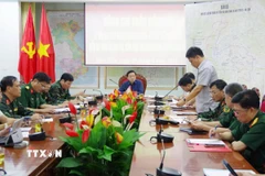 Đại diện các đơn vị báo cáo Phó Thủ tướng Trần Hồng Hà tại cuộc họp. (Ảnh: TTXVN phát)
