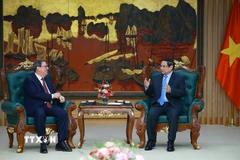 Thủ tướng Phạm Minh Chính tiếp đồng chí Bruno Rodríguez Parrilla, Ủy viên Bộ Chính trị, Đặc phái viên Đảng, Chính phủ Cuba, Bộ trưởng Bộ Ngoại giao Cuba. (Ảnh: Dương Giang/TTXVN)