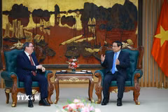 Thủ tướng Phạm Minh Chính tiếp đồng chí Bruno Rodríguez Parrilla, Ủy viên Bộ Chính trị, Đặc phái viên Đảng, Chính phủ Cuba, Bộ trưởng Bộ Ngoại giao Cuba. (Ảnh: Dương Giang/TTXVN)