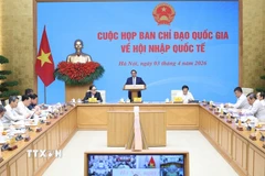 Thủ tướng Phạm Minh Chính, Trưởng Ban Chỉ đạo quốc gia về hội nhập quốc tế chủ trì phiên họp của Ban Chỉ đạo. (Ảnh: Dương Giang/TTXVN)