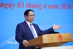 Thủ tướng Phạm Minh Chính, Trưởng Ban Chỉ đạo quốc gia về hội nhập quốc tế kết luận phiên họp của Ban Chỉ đạo. (Ảnh: Dương Giang/TTXVN)