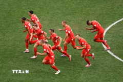Thụy Sĩ là đội cuối cùng vào tứ kết World Cup 2026. (Ảnh: AFP/TTXVN)