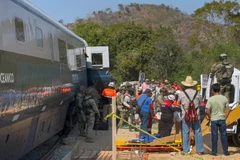 Hiện trường vụ tai nạn. (Nguồn: AFP)