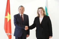 Tổng Bí thư Tô Lâm hội kiến Chủ tịch Quốc hội Bulgaria Nataliya Kiselova. (Ảnh: Thống Nhất/TTXVN)