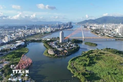 Sông Hàn nhìn từ trên cao. (Ảnh: Văn Dũng/TTXVN)