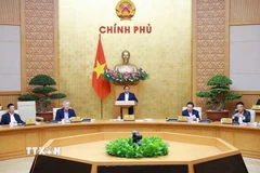Thủ tướng Phạm Minh Chính chủ trì phiên họp Chính phủ thường kỳ tháng 11/2025. (Ảnh: Dương Giang/TTXVN)