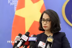 Người phát ngôn Bộ Ngoại giao Phạm Thu Hằng. (Ảnh: An Đăng/TTXVN)