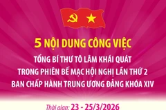 Năm nội dung công việc Tổng Bí thư khái quát trong phiên bế mạc Hội nghị Trung ương 2 khóa XIV