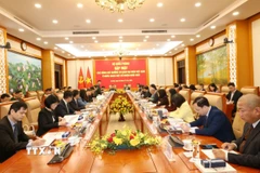 Lãnh đạo Bộ Quốc phòng gặp mặt các đồng chí Trưởng cơ quan đại diện Việt Nam ở nước ngoài bổ nhiệm năm 2025. (Ảnh: TTXVN phát)