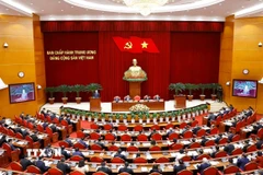 Phiên khai mạc Hội nghị Ban Chấp hành Trung ương Đảng khóa XIII. (Ảnh: Doãn Tấn/TTXVN)