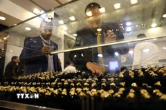 Giá vàng thế giới phục hồi nhẹ sau chuỗi giảm dài kỷ lục. (Ảnh: THX/TTXVN)