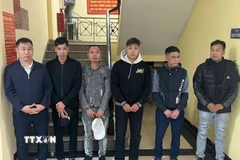 Các đối tượng bị bắt giữ. (Ảnh: TTXVN phát)