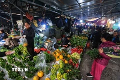 Hoa quả trở về giá ngày thường. (Ảnh: Tuấn Anh/TTXVN)