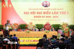Đại hội đại biểu Đảng bộ Bộ Nông nghiệp và Môi trường nhiệm kỳ 2025-2030. (Ảnh: Lê Đông/TTXVN)