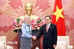 Chủ tịch Quốc hội Trần Thanh Mẫn tiếp Đại sứ Australia tại Việt Nam Gillian Bird. (Ảnh: Doãn Tấn/TTXVN)
