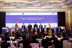 Tổng Bí thư, Chủ tịch nước Tô Lâm và Thủ hiến bang Maharashtra Devendra Fadnavis chứng kiến lễ trao các thỏa thuận hợp tác giữa 2 nước. (Ảnh: Thống Nhất/TTXVN)