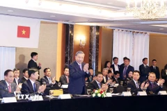 Tổng Bí thư Tô Lâm gặp gỡ lãnh đạo một số tập đoàn lớn của Hàn Quốc. (Ảnh: Thống Nhất/TTXVN)