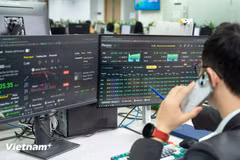 VN-Index tiếp tục bứt phá, tiến dần tới mốc 1.800 điểm. (Ảnh: Vietnam+)