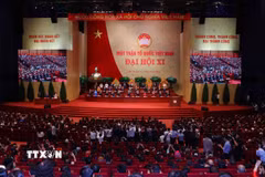 Phiên khai mạc trọng thể Đại hội XI Mặt trận Tổ quốc Việt Nam. (Ảnh: Văn Điệp/TTXVN)