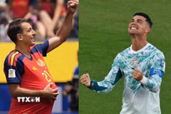 Tây Ban Nha chạm trán Bồ Đào Nha ở vòng 1/8 World Cup 2026. (Ảnh: THX/TTXVN phát)