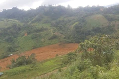 Vụ sạt lở núi xảy ra tại xã biên giới Hùng Sơn, thành phố Đà Nẵng. (Nguồn: Bộ Chỉ huy Quân sự Đà Nẵng)