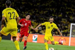 Hình ảnh trận Tuyển Việt Nam thua trước Malaysia ở vòng loại Asian Cup. (Ảnh: Malaysia NT)