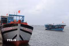 Tàu cá ra khơi. (Ảnh: Đoàn Hữu Trung/TTXVN)