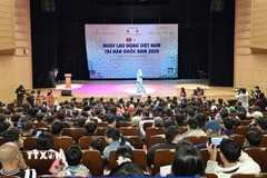 Quang cảnh ngày hội trong Hội trường Đại học JangAn. (Ảnh: Đức Thắng/TTXVN)